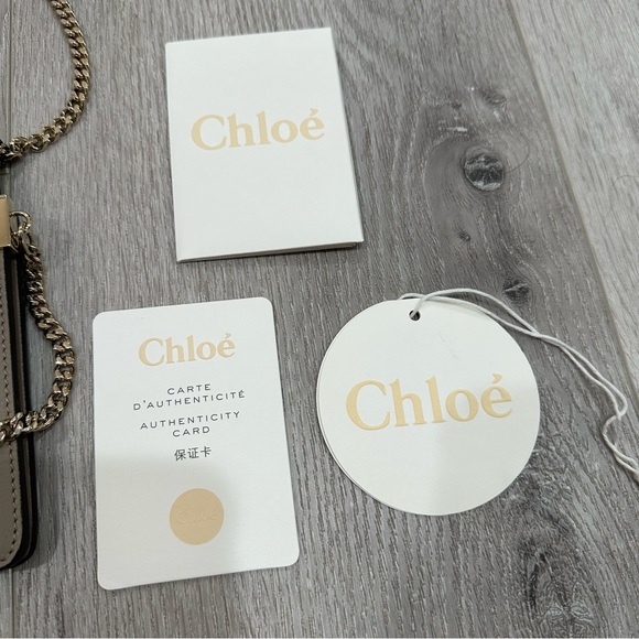 Chloé 🪩 LIKE NEW Mini Faye Leather and Suede Crossbody Bag in Motty Grey - Picture 3 of 8